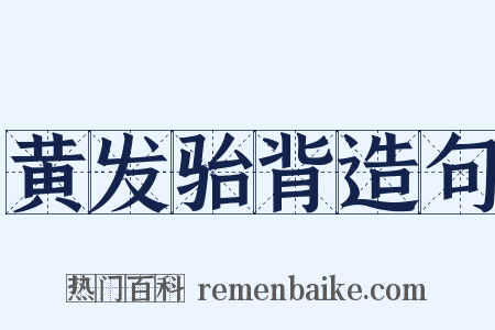 黄发骀背造句是什么意思的图片